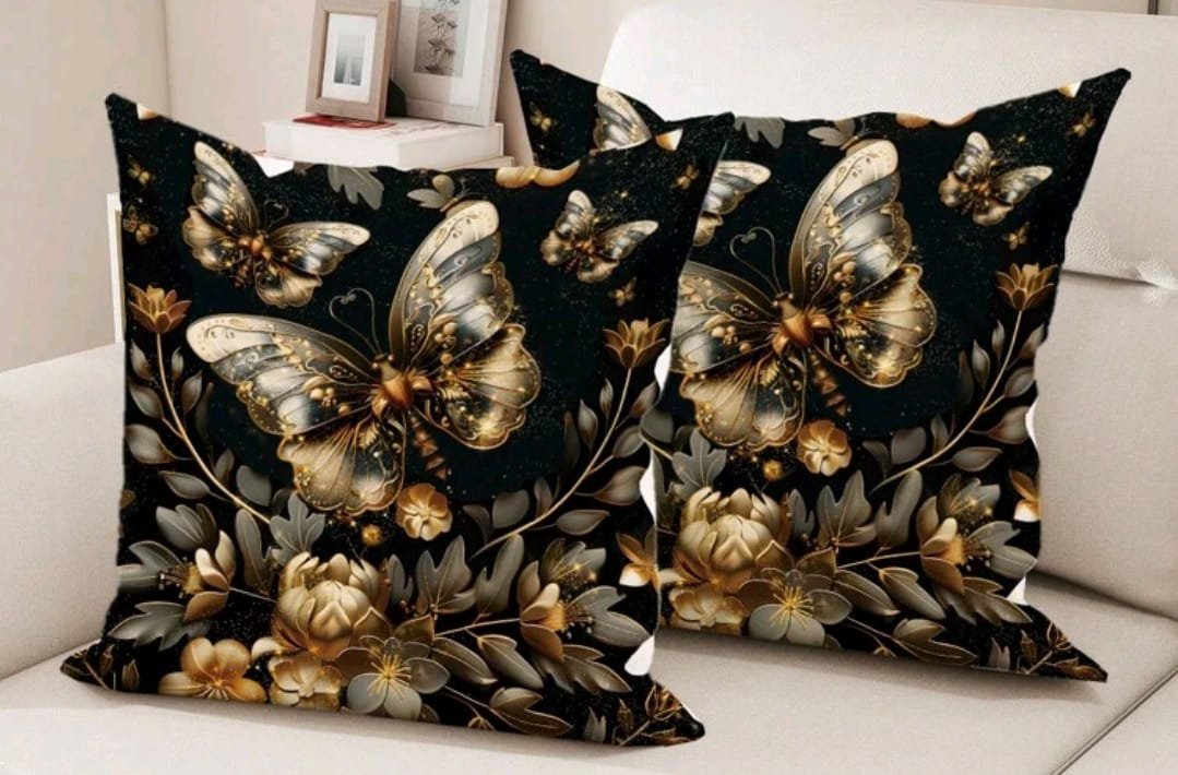 3D Velvet Butterfly Design Cushion Cover 🦋
